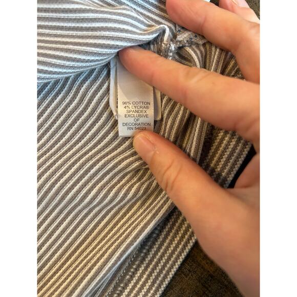 Banana Republic Mens Textured Gray Polo Embroidered Elephant Logo Ombre Stripe - Picture 5 of 9